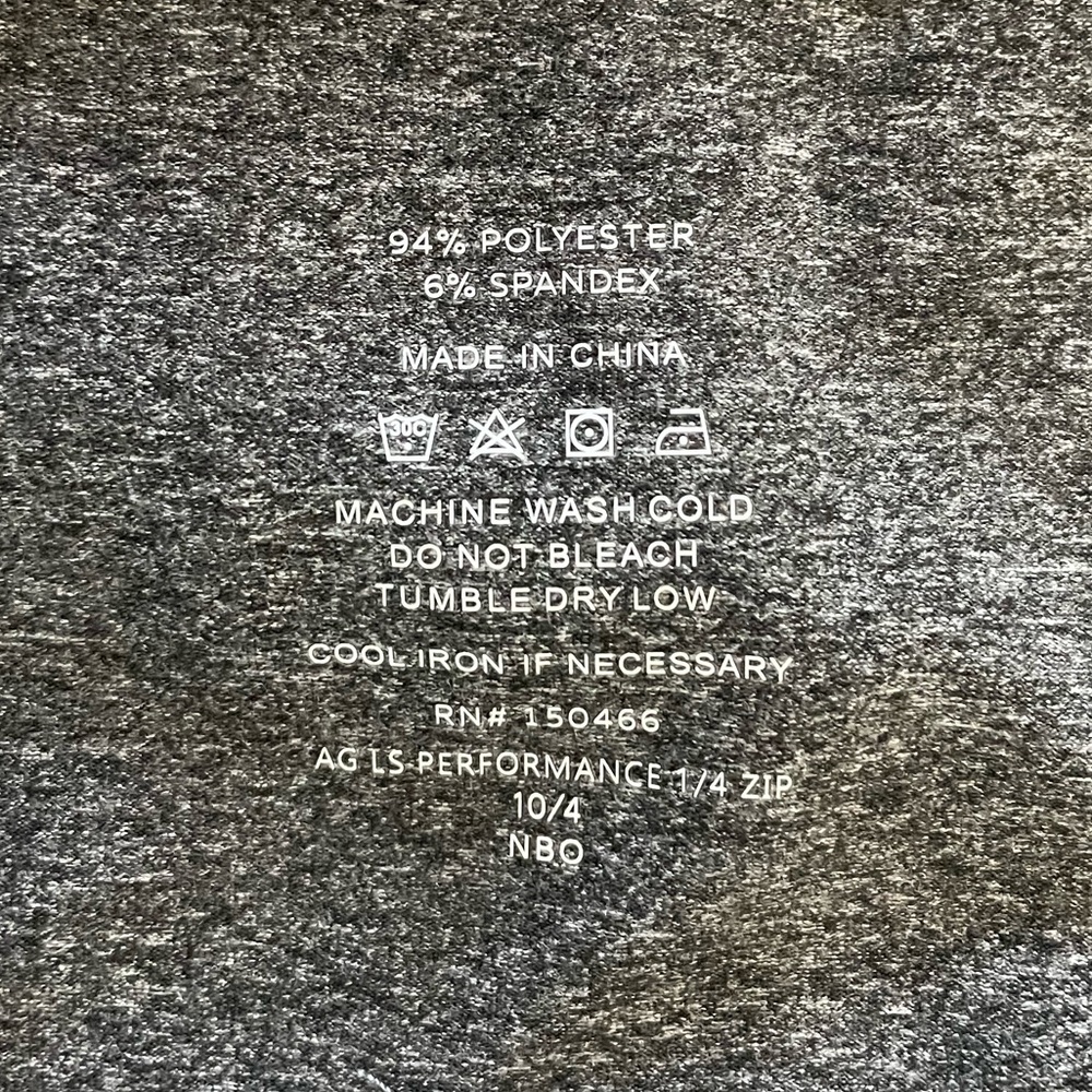 Nwt 01.Algo Performance 1/4 Zip Pullover Gray Ath… - image 7